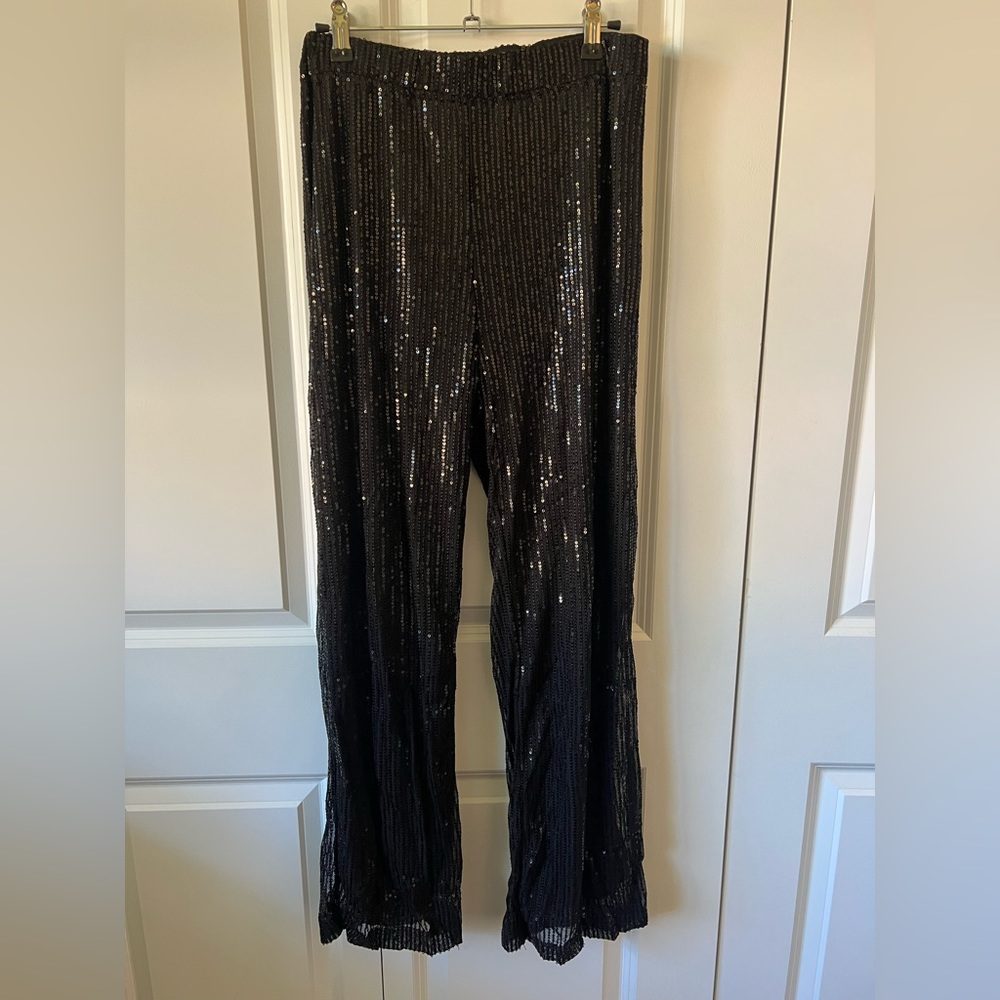 Black Sequin Pants